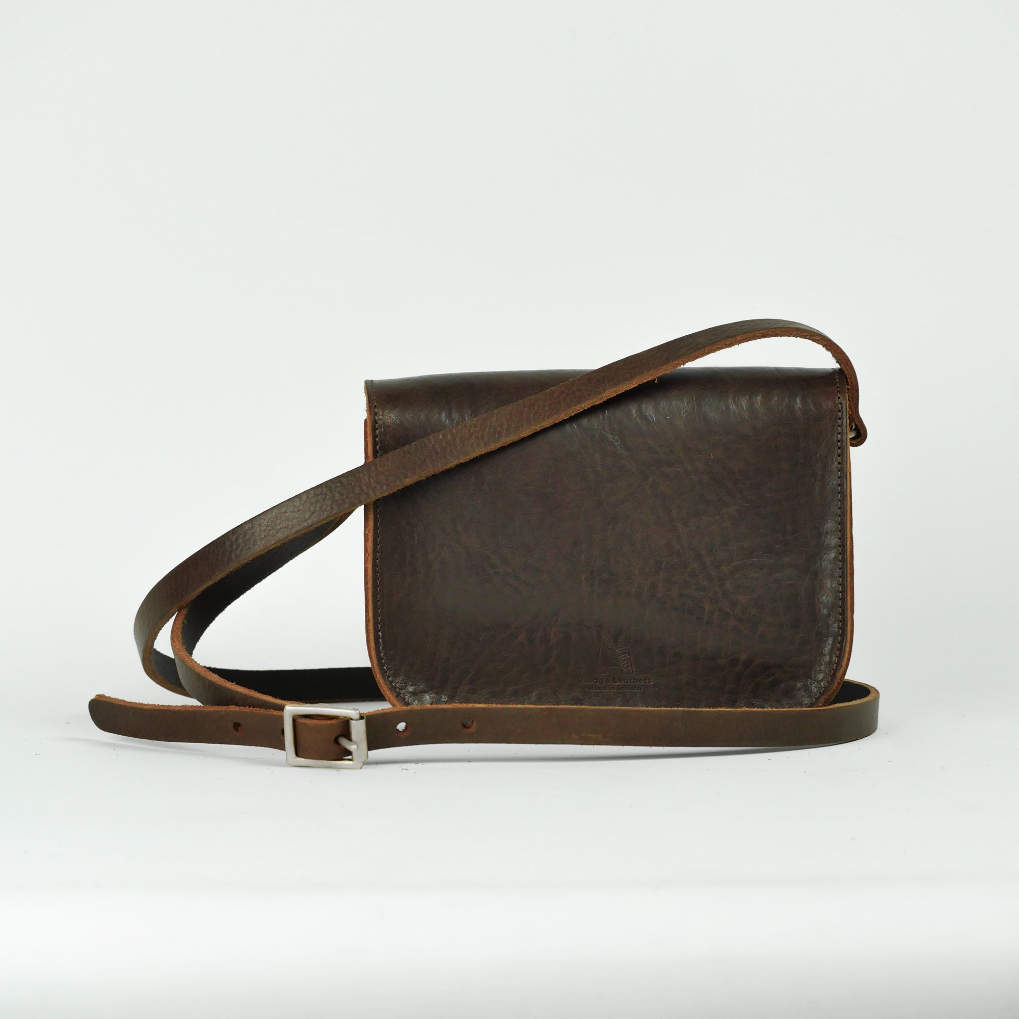 Missouri Black Leather Shoulder Bag | Handmade in London Crossbody Bag ...