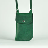 Missouri Green Leather Neck Pouch