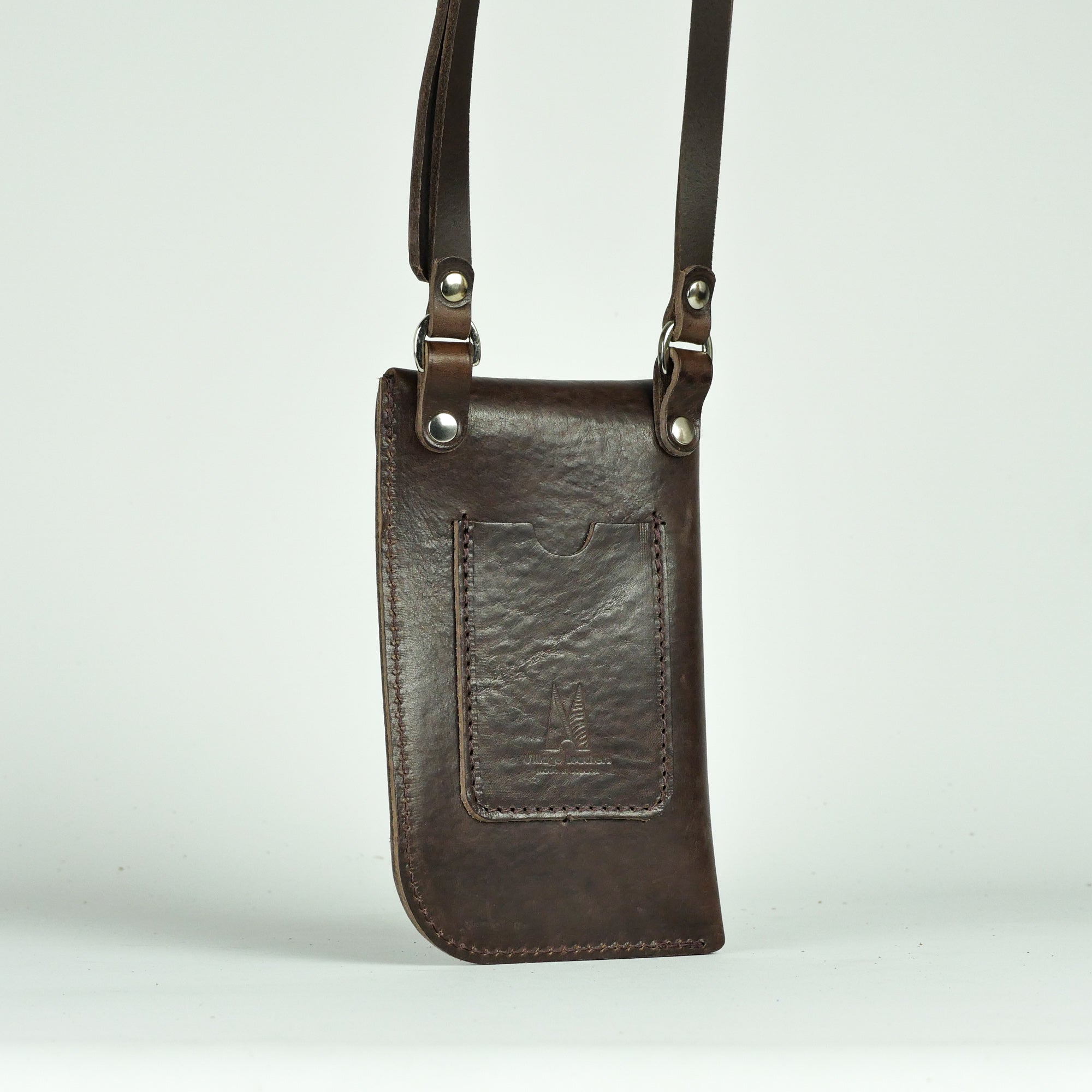 Missouri Brown Leather Neck Pouch