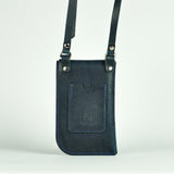 Missouri Navy Leather Neck Pouch