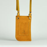 Missouri Mustard Yellow Leather Neck Pouch