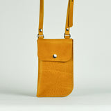 Missouri Mustard Yellow Leather Neck Pouch