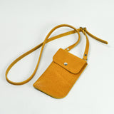 Missouri Mustard Yellow Leather Neck Pouch
