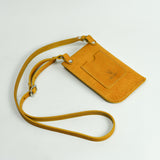 Missouri Mustard Yellow Leather Neck Pouch