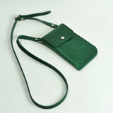 Missouri Green Leather Neck Pouch