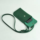 Missouri Green Leather Neck Pouch