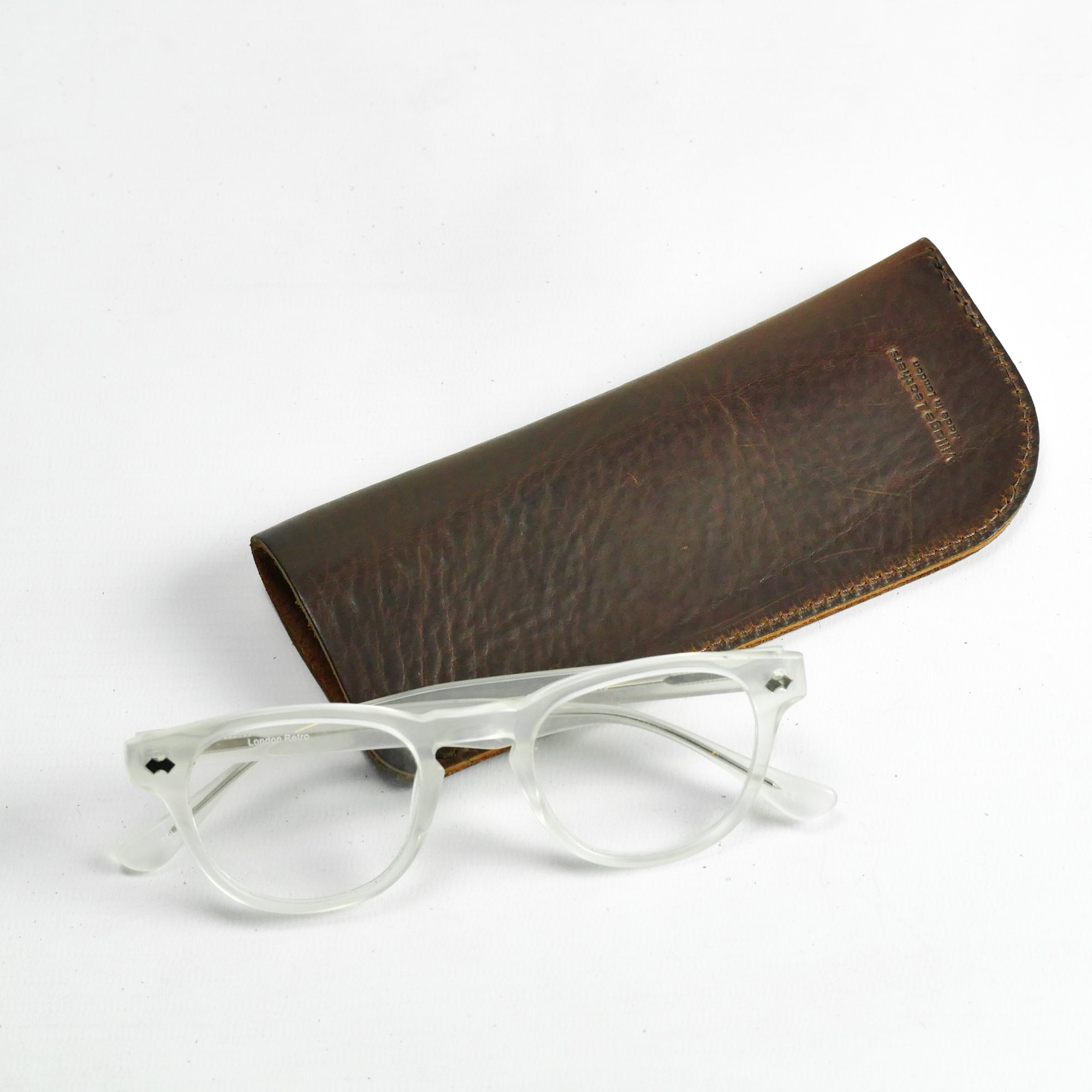 Missouri Brown Leather Glasses Case