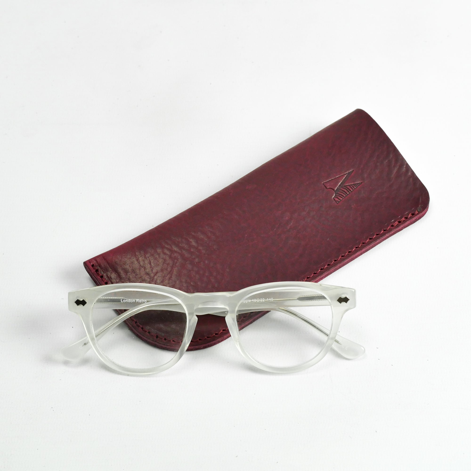 Missouri Burgundy Leather Glasses Case