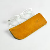 Missouri Mustard Yellow Leather Glasses Case
