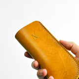 Missouri Mustard Yellow Leather Glasses Case