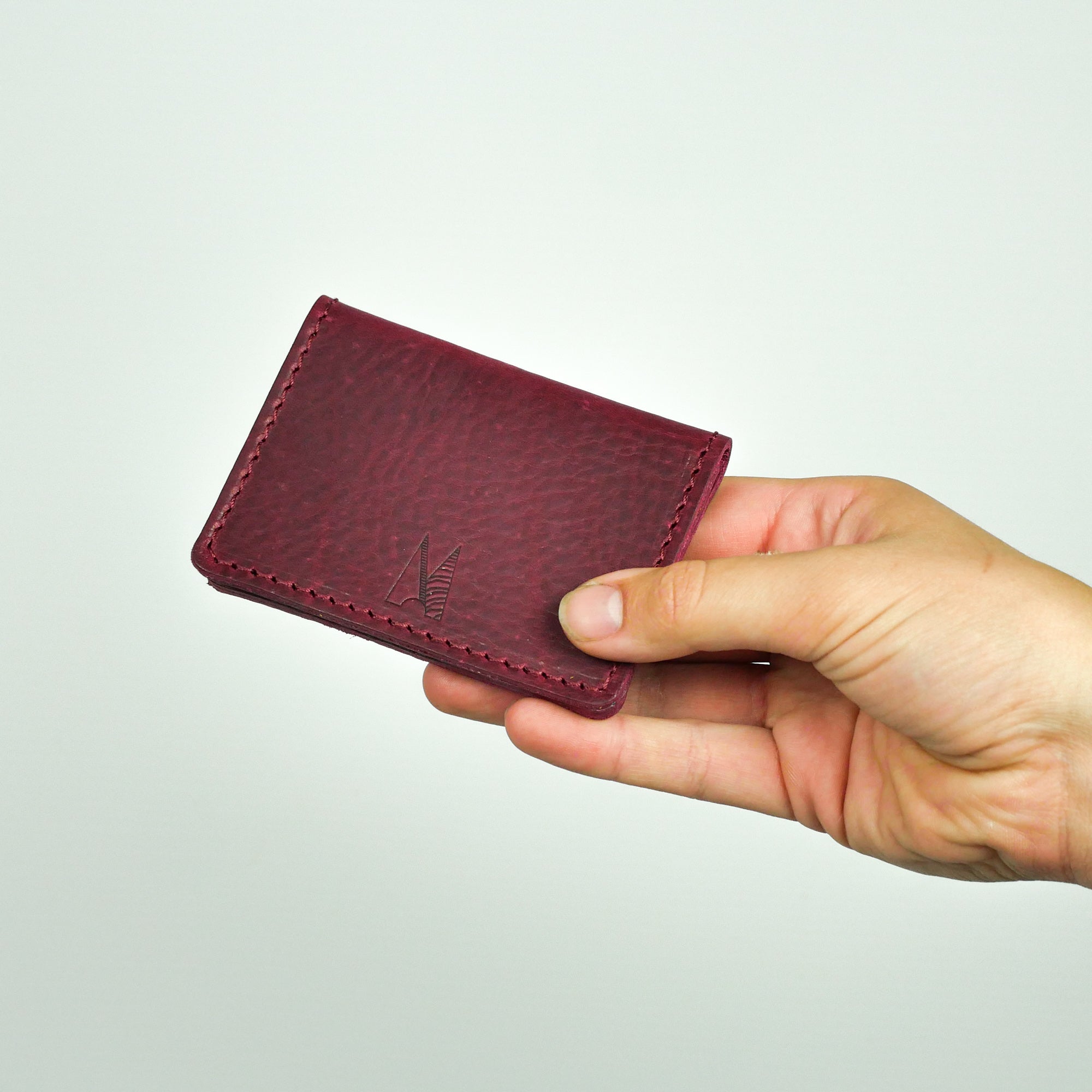 Missouri Burgundy Leather Card Holder