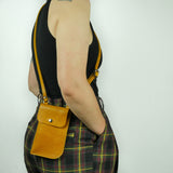 Missouri Mustard Yellow Leather Neck Pouch