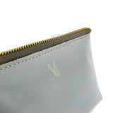 Grey Leather Travel Bag - Roam