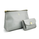 Grey Leather Travel Bag - Roam