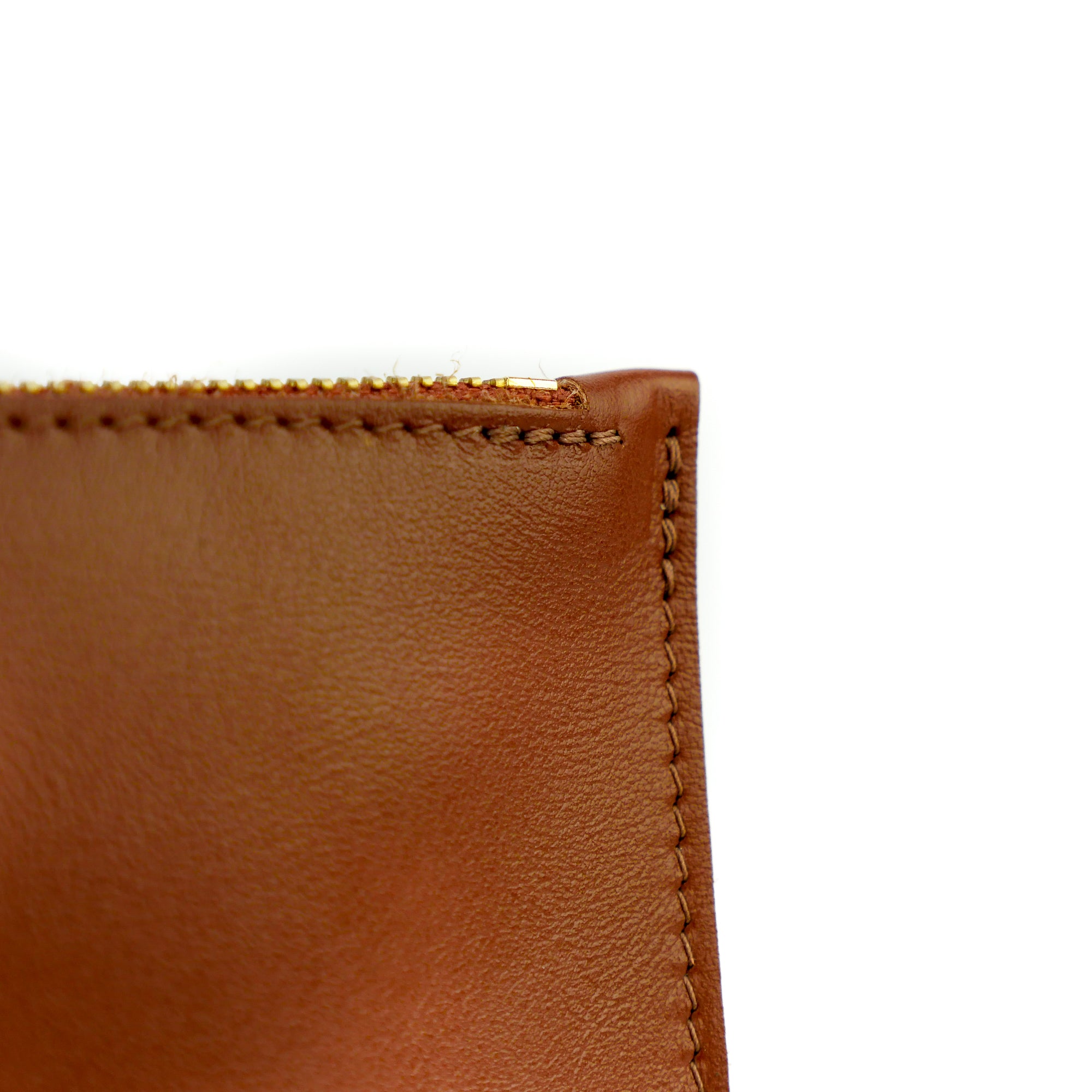 Tan Leather Clutch Bag - Roam