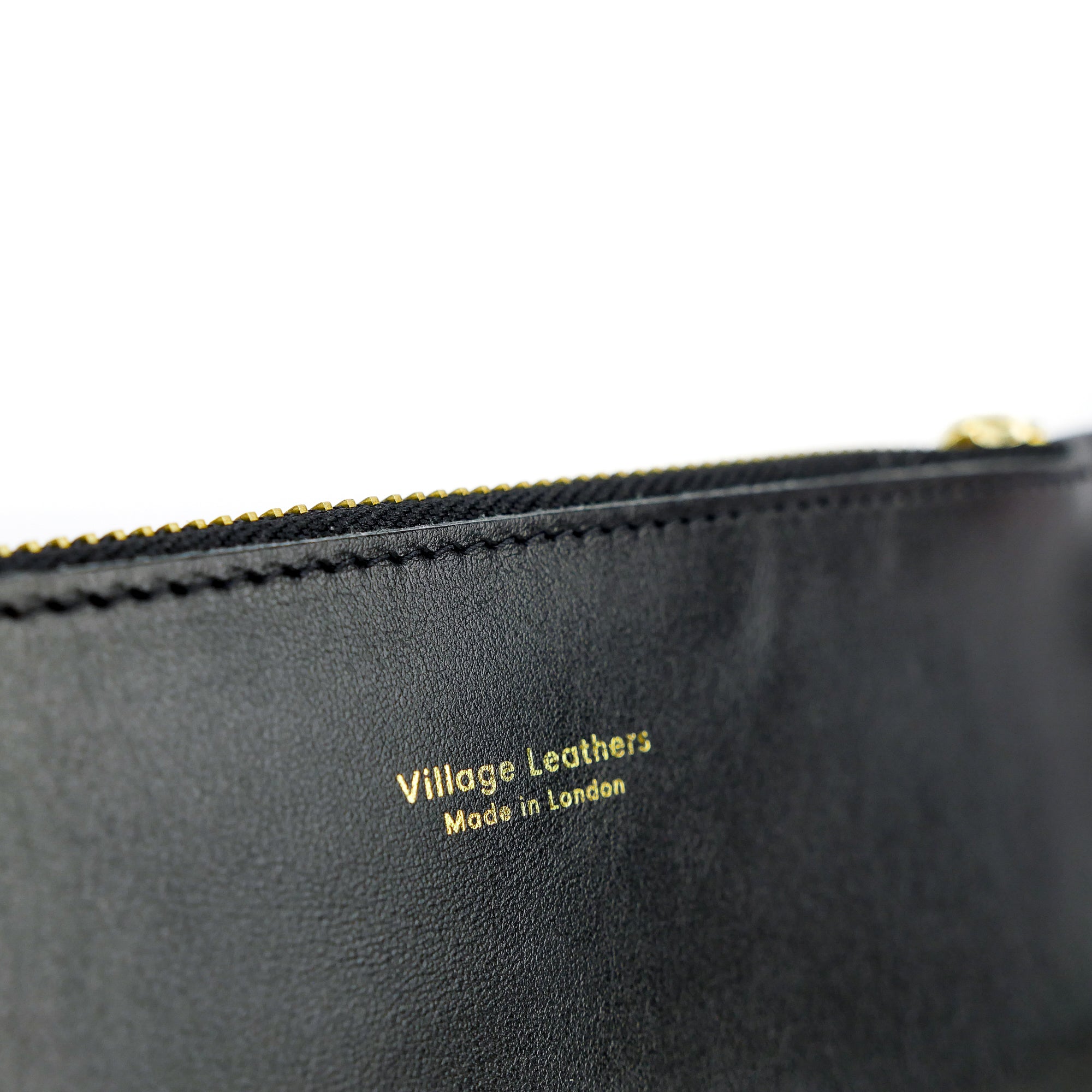 Black Leather Wristlet Bag - Roam