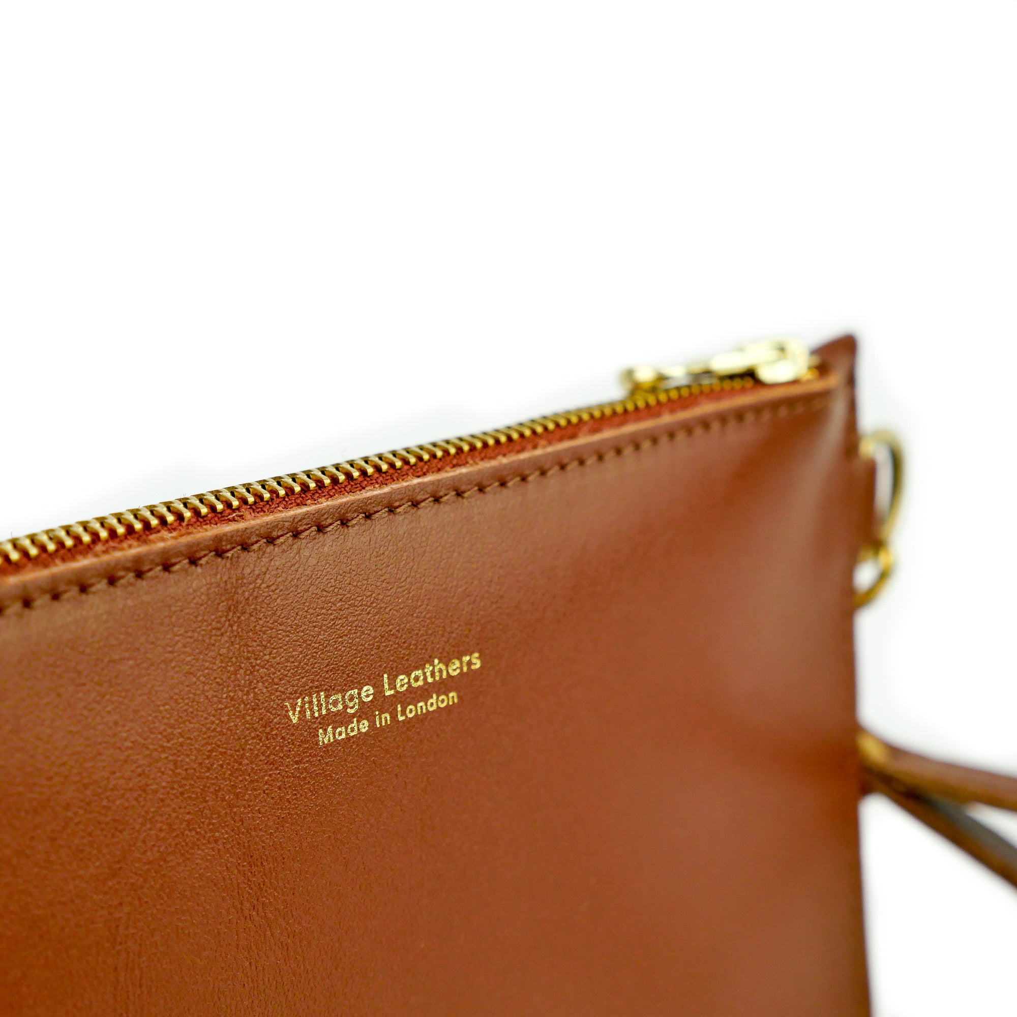 The Wristlet Italian Leather Bag, Made in Italy Orange