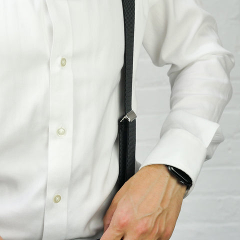 Black Basketweave Trouser Braces