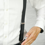 Black Basketweave Trouser Braces