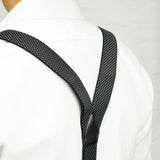 Black Basketweave Trouser Braces
