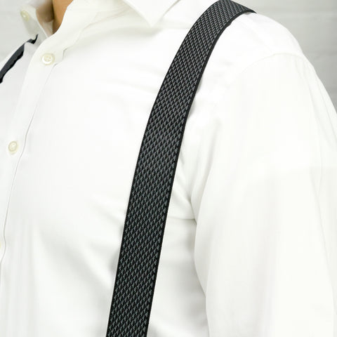 Black Basketweave Trouser Braces