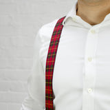 Red Tartan Mens Trouser Braces