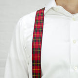 Red Tartan Mens Trouser Braces