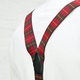 Red Tartan Mens Trouser Braces