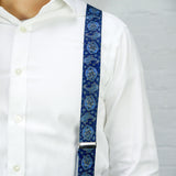 Blue Paisley Trouser Braces