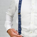 Blue Paisley Trouser Braces