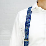 Blue Paisley Trouser Braces