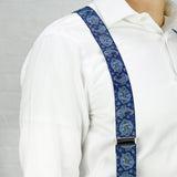 Blue Paisley Trouser Braces