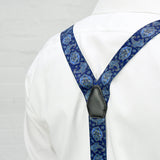 Blue Paisley Trouser Braces