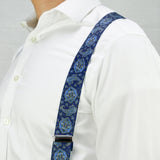 Blue Paisley Trouser Braces