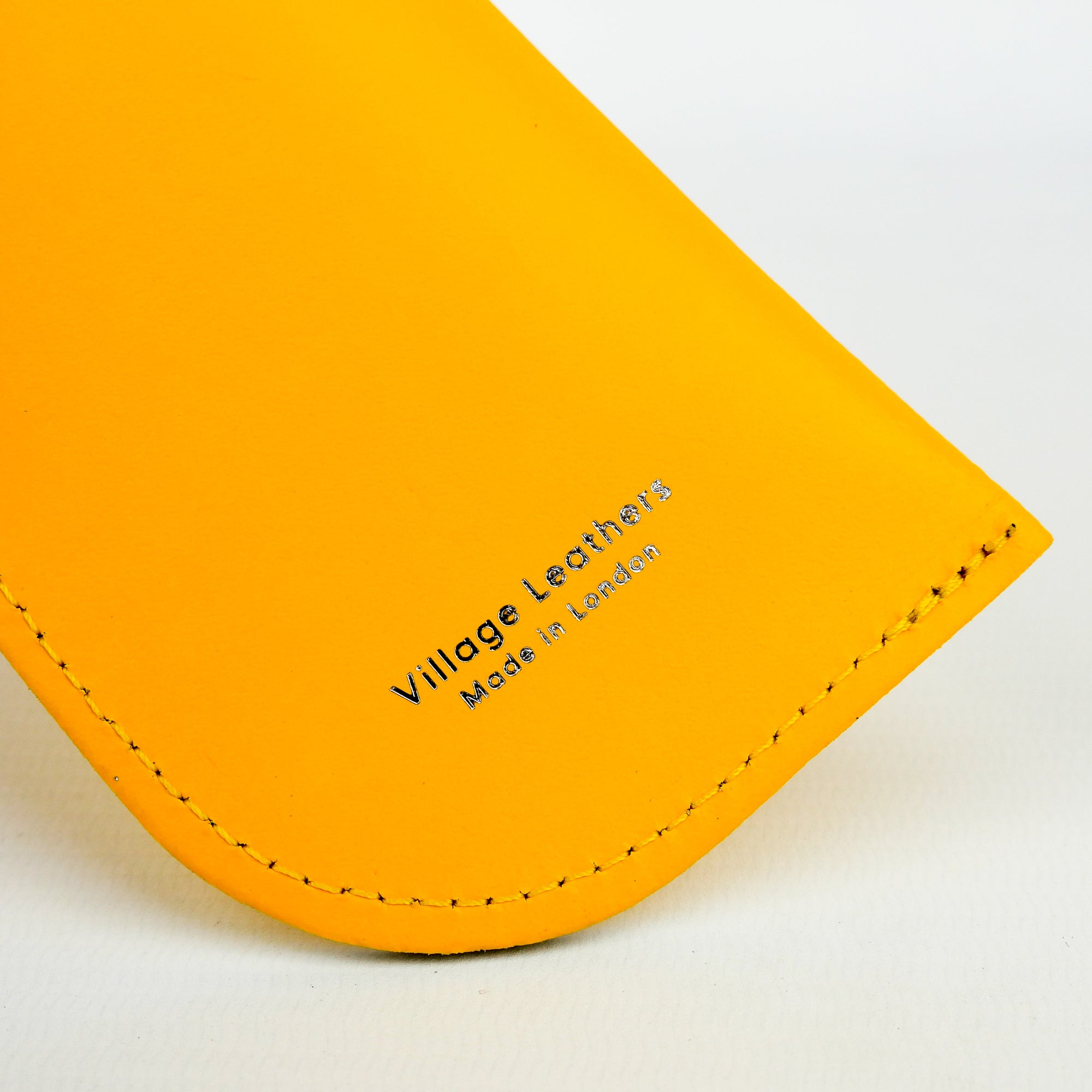Yellow Leather Glasses Pouch - Chroma