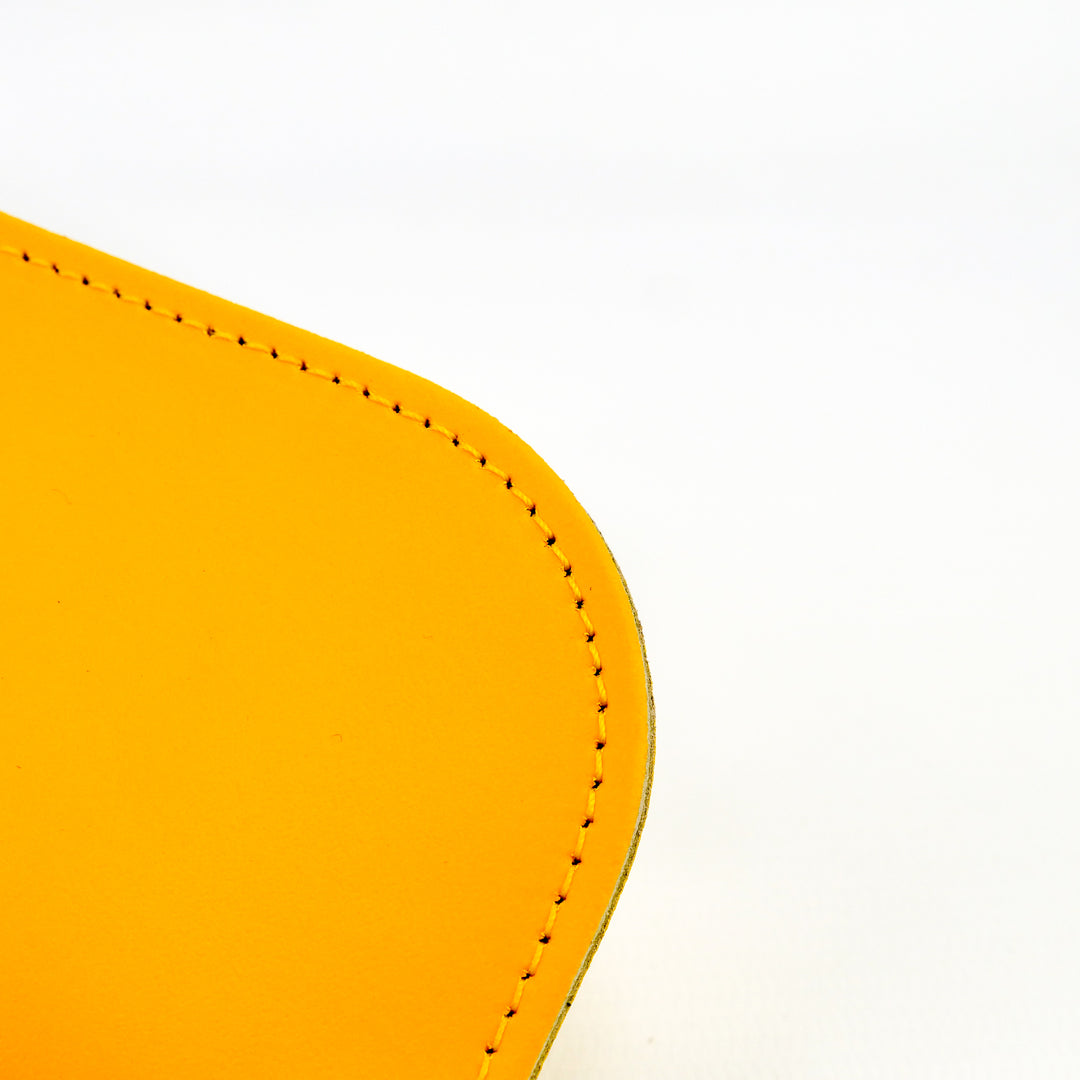 Yellow - Handcrafted Embossed Leather Spectacle Case