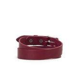 1 1/4" Classic Burgundy Leather Belt