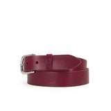 1 1/4" Classic Burgundy Leather Belt