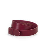 1 1/4" Classic Burgundy Leather Belt