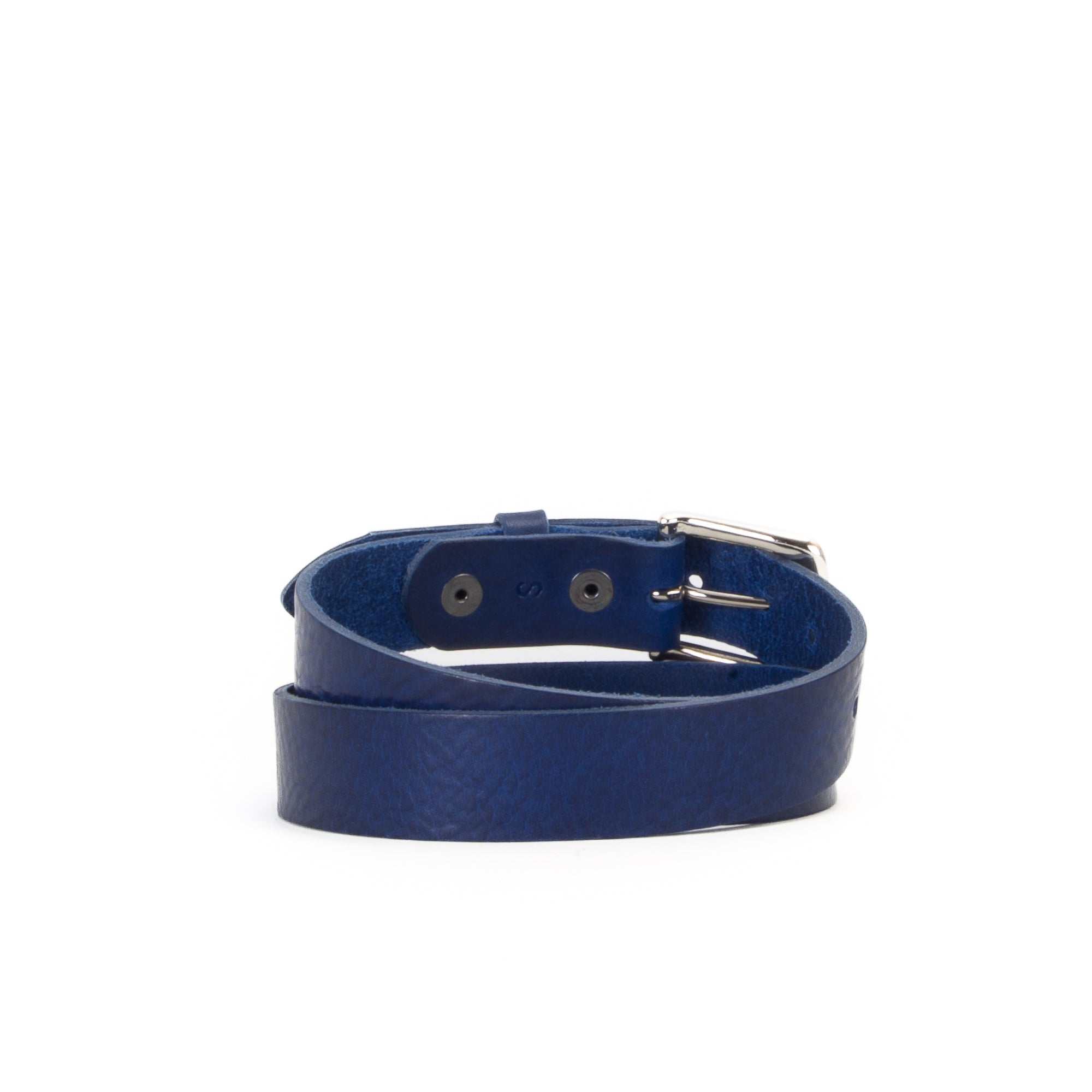 1 1/4" Classic Cobalt Blue Leather Belt