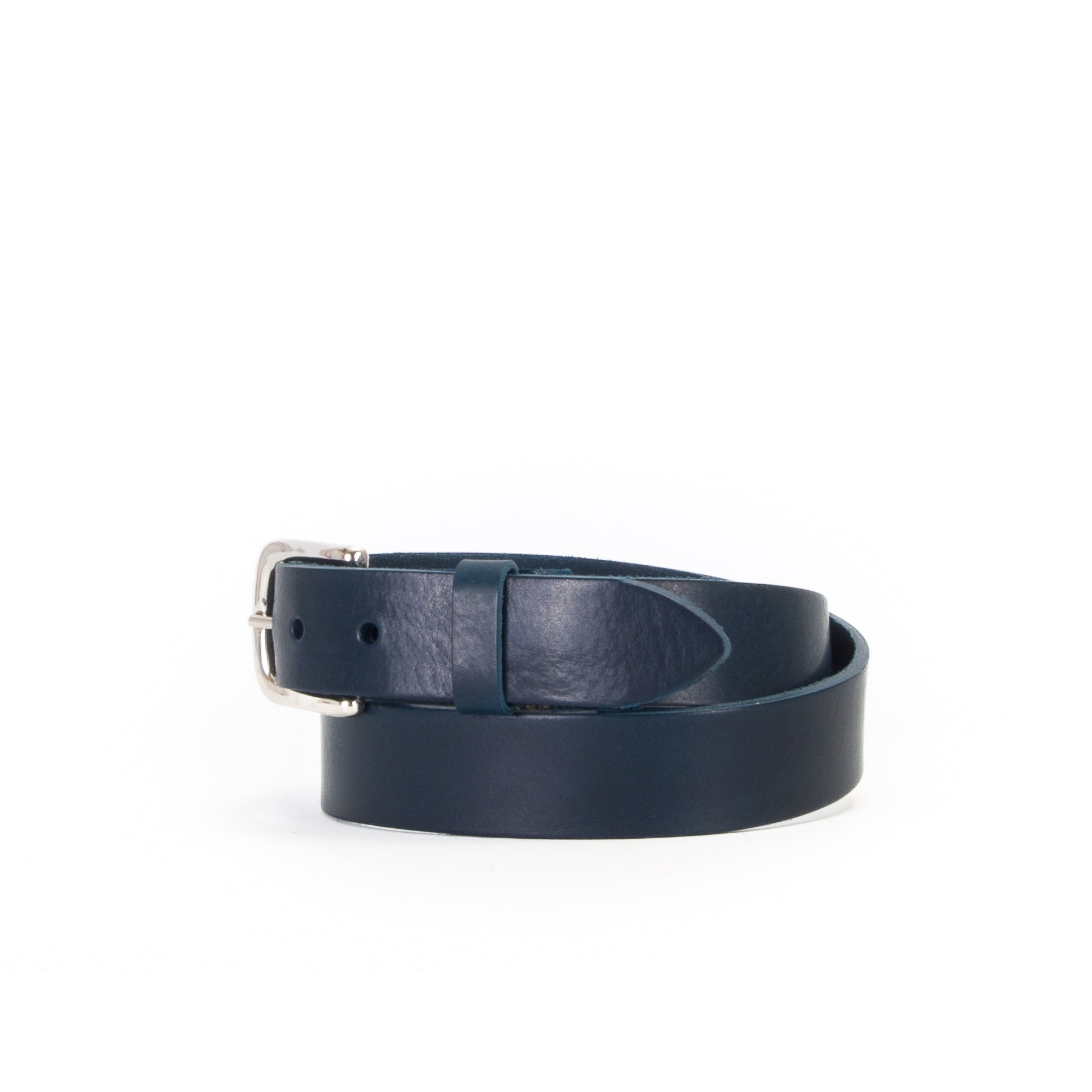 1 1/4" Classic Navy Leather Belt