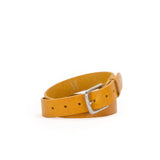 1 1/4" Classic Mustard Yellow Leather Belt