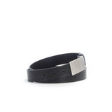 Black Formal Plate Buckle Belt 1 1/4"
