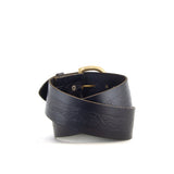 Embossed Black Leather Belt | 2" Wide | 27" - 30"