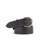 Black Leather Belt | 2" Wide | 27" - 30"