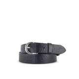 Embossed Black Leather Belt | 1 1/4