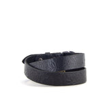 Embossed Black Leather Belt | 1 1/4" Wide | 30" - 33"