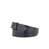 Embossed Black Leather Belt | 1 1/4" Wide | 30" - 33"