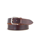 Dark Brown Leather Belt with Secret Money Pocket | 1 1/2