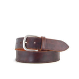 Dark Brown Leather Belt with Secret Money Pocket | 1 1/2" Wide | 32" - 34"